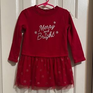 Carters Merry & Bright Holiday Dress 3T Tutu Dress